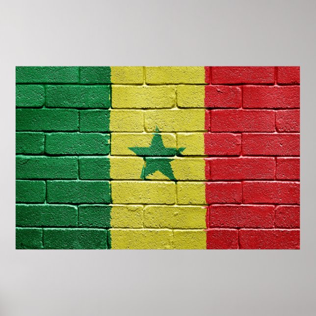 Póster Bandeira do Senegal (Frente)