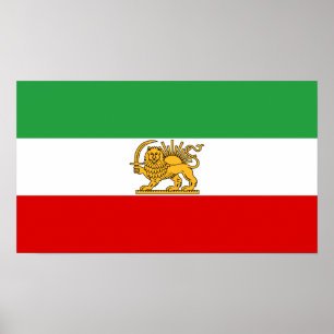 Poster Bandeira do Shah de 1964-1980) شیروخورشی