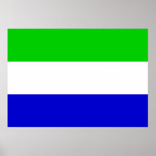 Póster Bandeira do Sierra Leone
