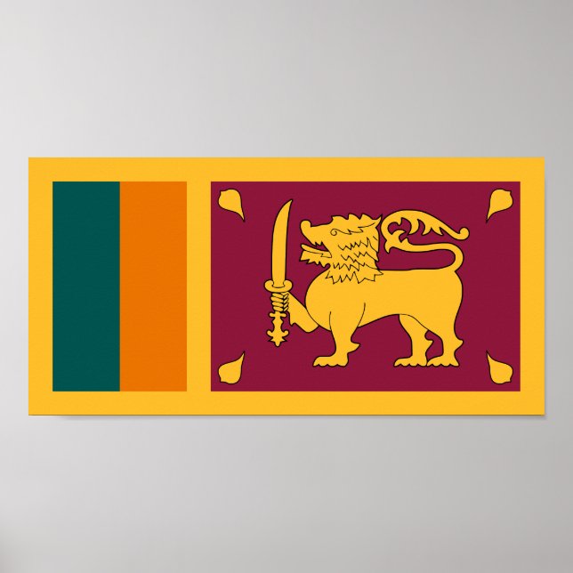 Poster Bandeira do Sri Lanka (Frente)