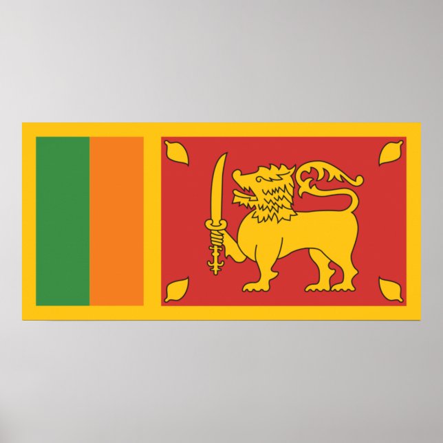 Poster Bandeira do Sri Lanka (Frente)