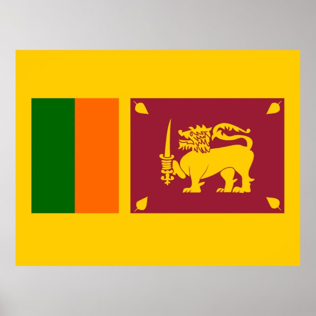 Poster Bandeira do Sri Lanka (Frente)