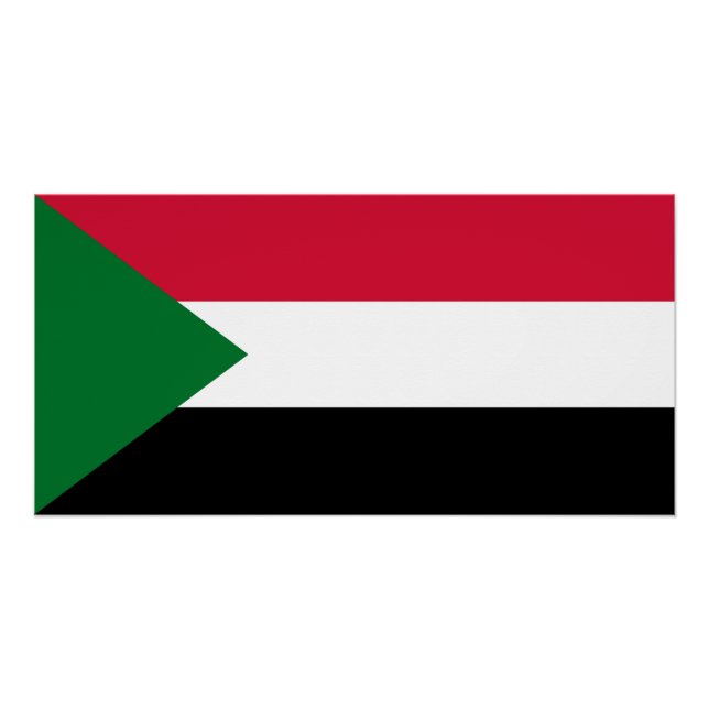 Póster Bandeira do Sudão (Frente)