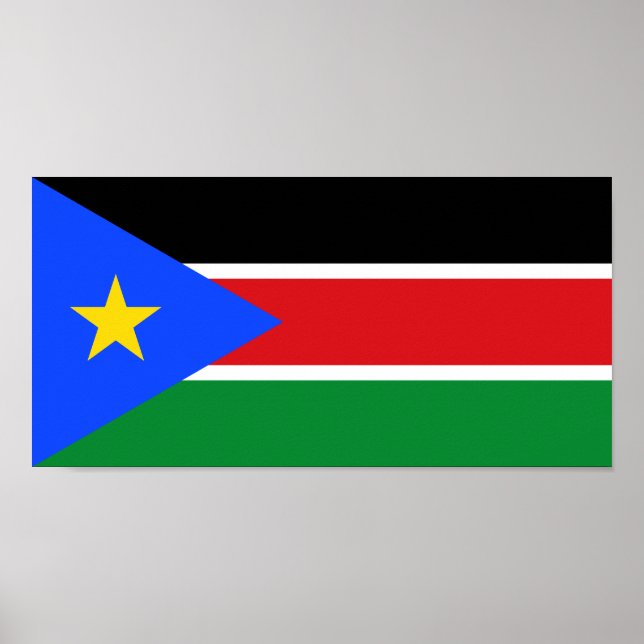 Poster Bandeira do Sudão do Sul (Frente)