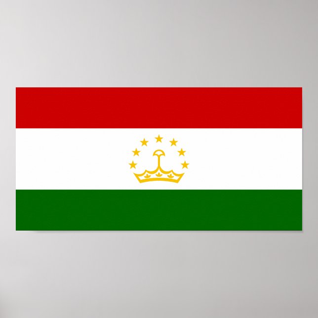 Poster Bandeira do Tajiquistão (Frente)
