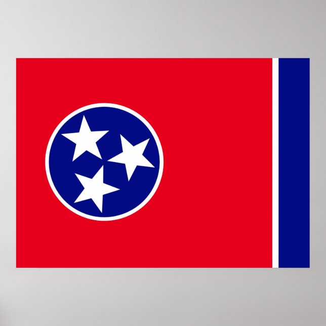 Poster Bandeira do Tennessee (Frente)