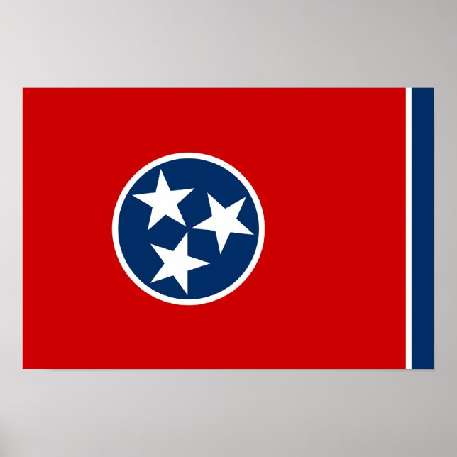 Póster Bandeira do Tennessee (Frente)