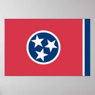 Poster Bandeira do Tennessee, EUA