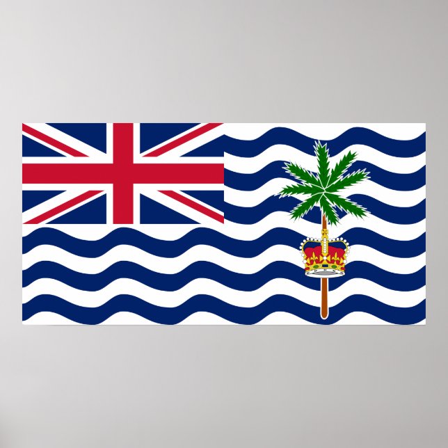 Poster Bandeira do Território Britânico do Oceano Índico (Frente)