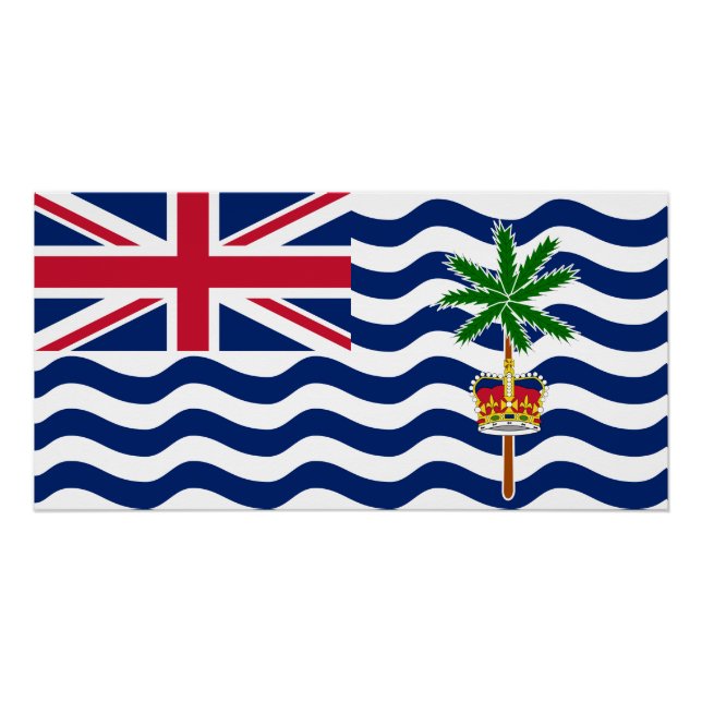 Póster Bandeira do Território Britânico do Oceano Índico (Frente)