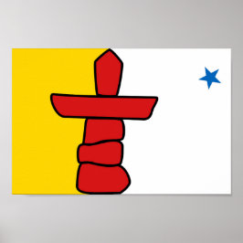 Poster Bandeira do Território de Nunavut