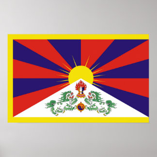 Poster Bandeira do Tibete livre