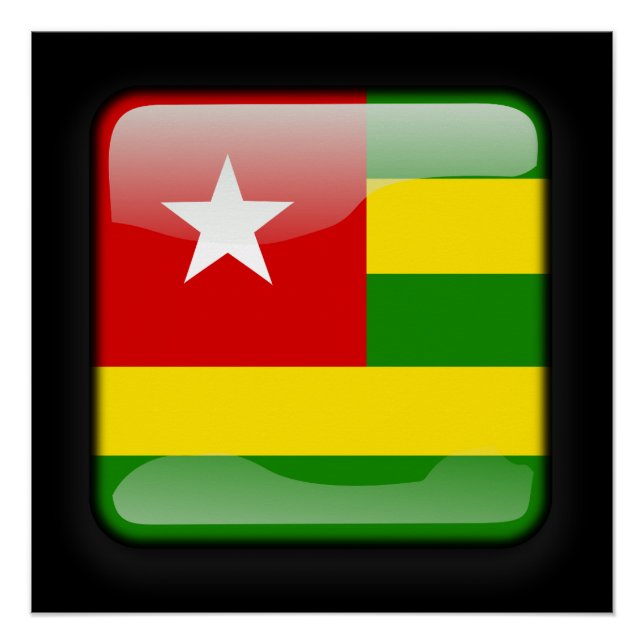 Póster Bandeira do Togo (Frente)