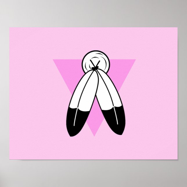 Poster Bandeira do Triângulo Rosa de Duas-Almas (Frente)