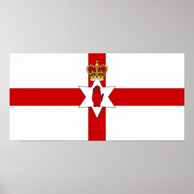 Poster Bandeira do Ulster Norte Irlanda (Frente)