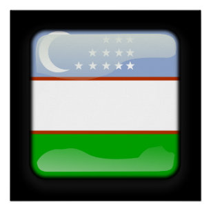 Póster Bandeira do Usbequistão
