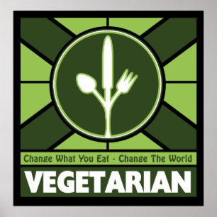 Poster Bandeira do vegetariano