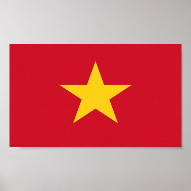 Póster Bandeira do Vietname (Frente)