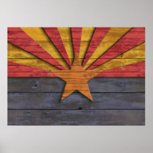 Poster Bandeira do vintage da arizona
