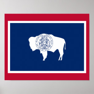 Poster Bandeira do Wyoming
