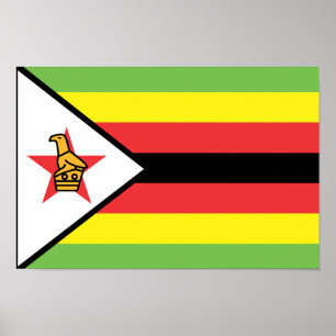 Poster Bandeira do Zimbabué