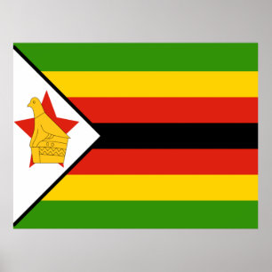 Poster Bandeira do Zimbabué