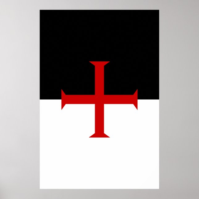 Póster Bandeira dos Cavaleiros Templários (Frente)