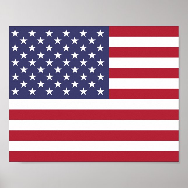 Poster Bandeira dos Estados Unidos Americanos (Frente)