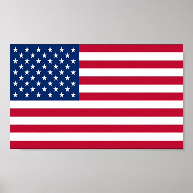 Póster Bandeira dos Estados Unidos da América (Frente)