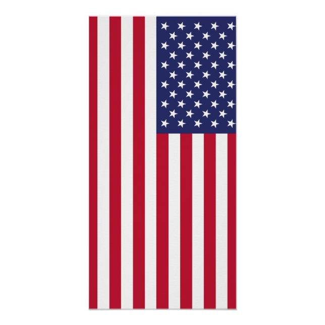 Póster Bandeira dos Estados Unidos da América (Frente)