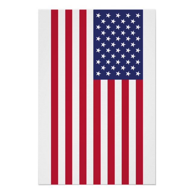 Póster Bandeira dos Estados Unidos da América (Frente)