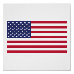 Póster Bandeira dos Estados Unidos da América