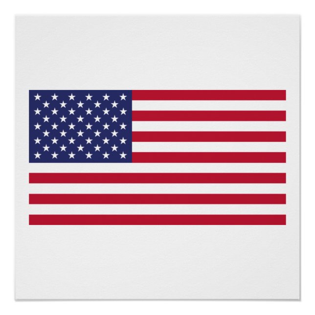 Póster Bandeira dos Estados Unidos da América (Frente)