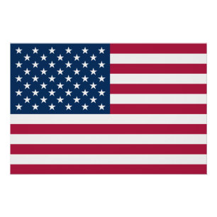 Póster bandeira dos Estados Unidos da América patriótica