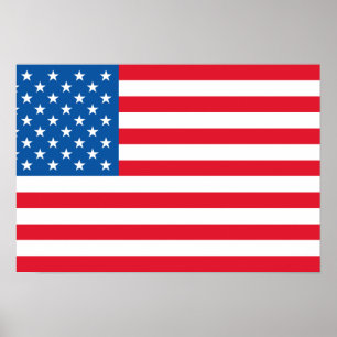 Póster Bandeira dos Estados Unidos da bandeira dos EUA