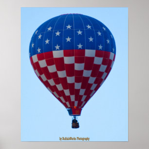 Póster Bandeira dos Estados Unidos do balão 6822