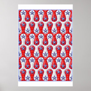 Póster Bandeira dos Estados Unidos líquida