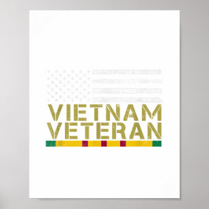 Poster Bandeira dos Estados Unidos, Veterano do Vietnã - 
