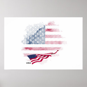 Poster bandeira dos EUA