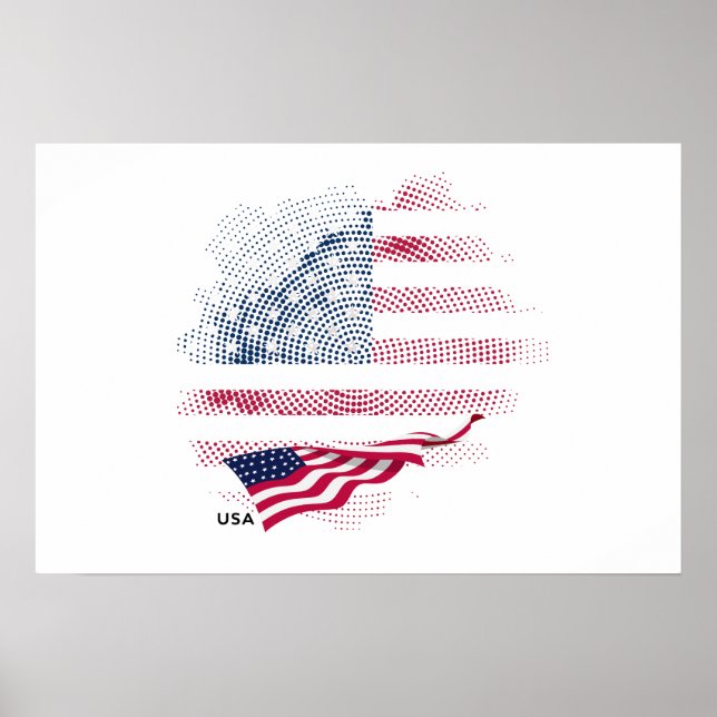 Poster bandeira dos EUA (Frente)
