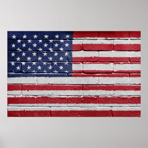 Póster Bandeira dos EUA