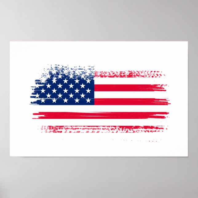 Poster bandeira dos EUA (Frente)