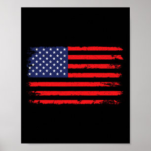 Poster Bandeira dos EUA 4 de Julho Bandeira Americana Est
