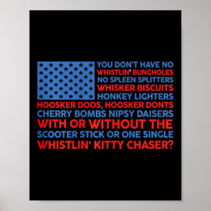 Poster Bandeira dos EUA 4 de julho Você não tem assobio B