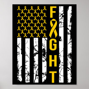 Poster Bandeira dos EUA em setembro Vestimos Cancer de in