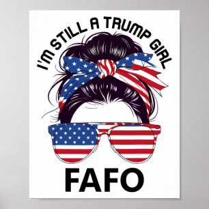 Poster Bandeira dos EUA Fafo Trump, Mexa e Descubra que A