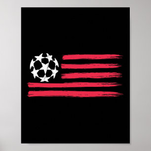 Poster Bandeira dos EUA Futebol Ll Cool Equipamento de Fu