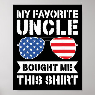 Poster Bandeira Dos EUA Meu Tio Favorito Me Comprou Esta