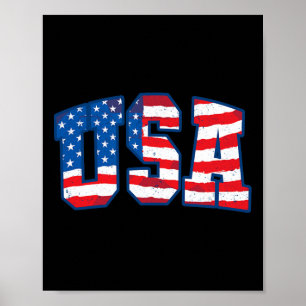 Poster Bandeira Dos EUA Patriótica 4 De Julho América 1