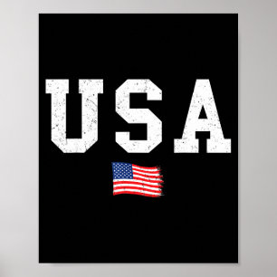 Poster Bandeira dos EUA patriótica bandeira americana hom
